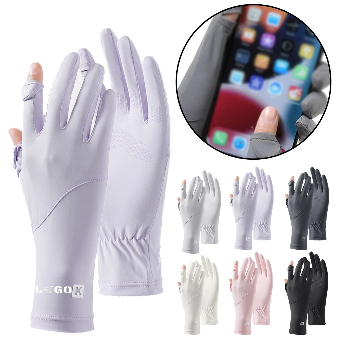 Summer Sun Protection Breathable Gloves 1