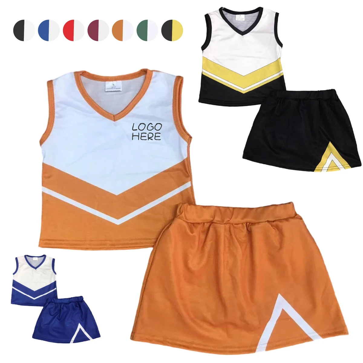 Girls Cheerleading Uniform Set 2 1