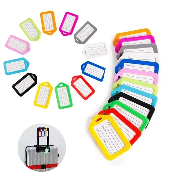 Plastic Luggage Tag Set with Personalized 1