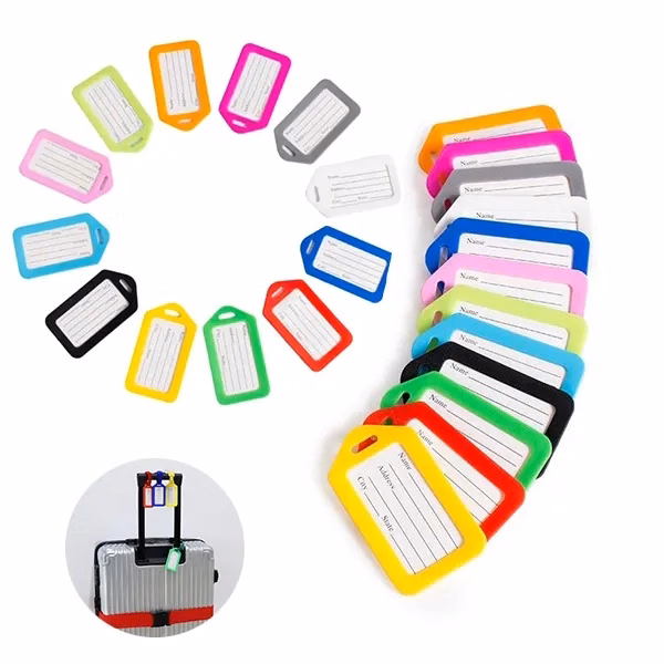 Plastic Luggage Tag Set with Personalized