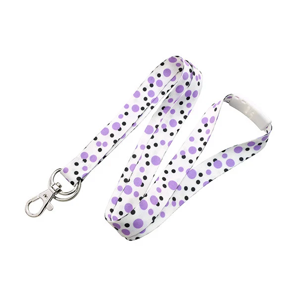Polka Dot Breakaway Lanyard (Purple) 1