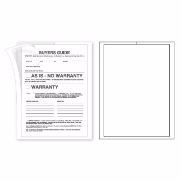 Laser Labels Printed (7½"x10½")