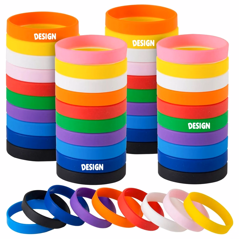 Custom Silkscreen Printed Silicone Bracelet