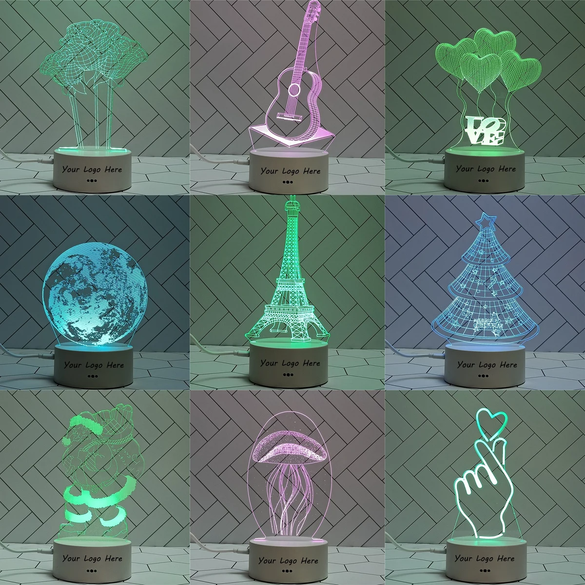 Custom Shape 3D LED Night Light 1