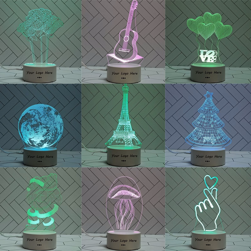 Custom Shape 3D LED Night Light