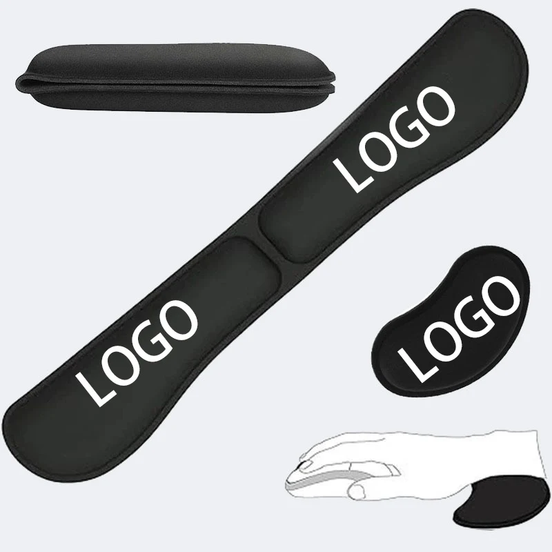 Ergonomic Foldable Memory Foam Keyboard Wrist Rest with Non-Slip Rubber Base 1