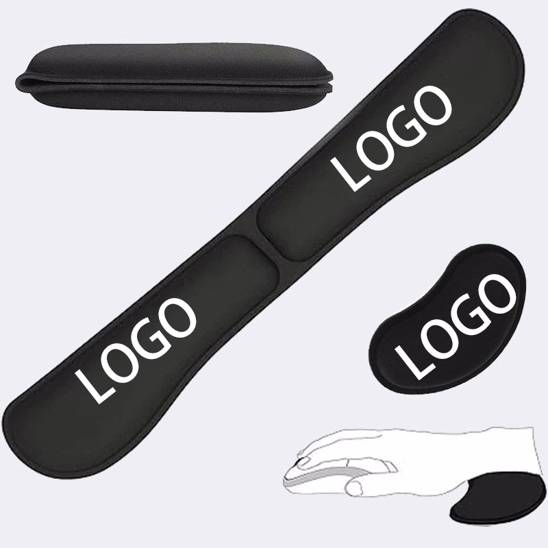 Ergonomic Foldable Memory Foam Keyboard Wrist Rest with Non-Slip Rubber Base