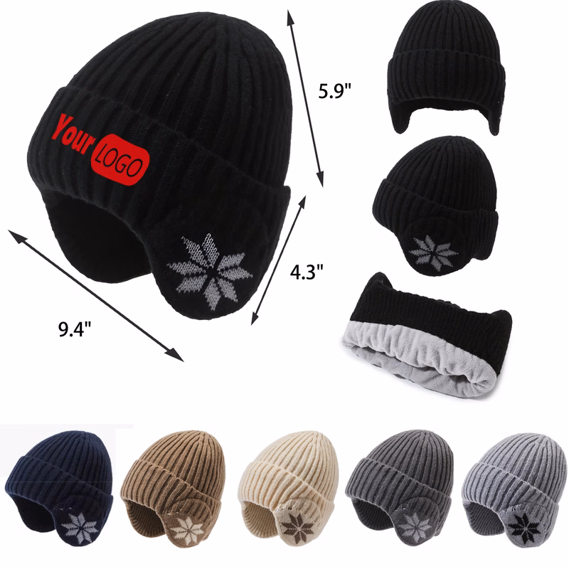 Thick Winter Fleece Knitted Hat
