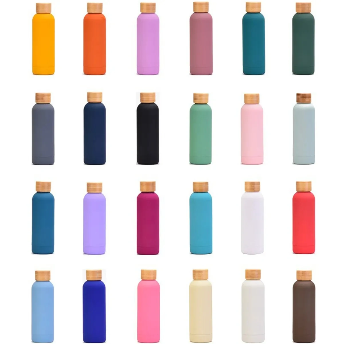 17oz Frosted Insulated Stainless Steel Water Bottle Bamboo L 1