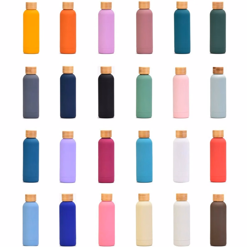 17oz Frosted Insulated Stainless Steel Water Bottle Bamboo L