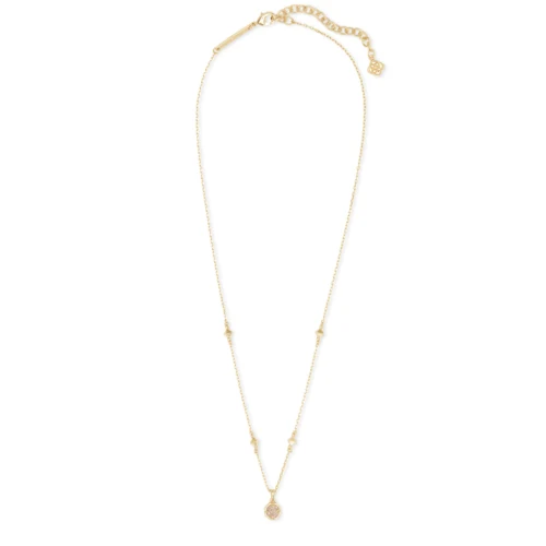 Kendra Scott Nola Gold Pendant Necklace in Iridescent Drusy 1