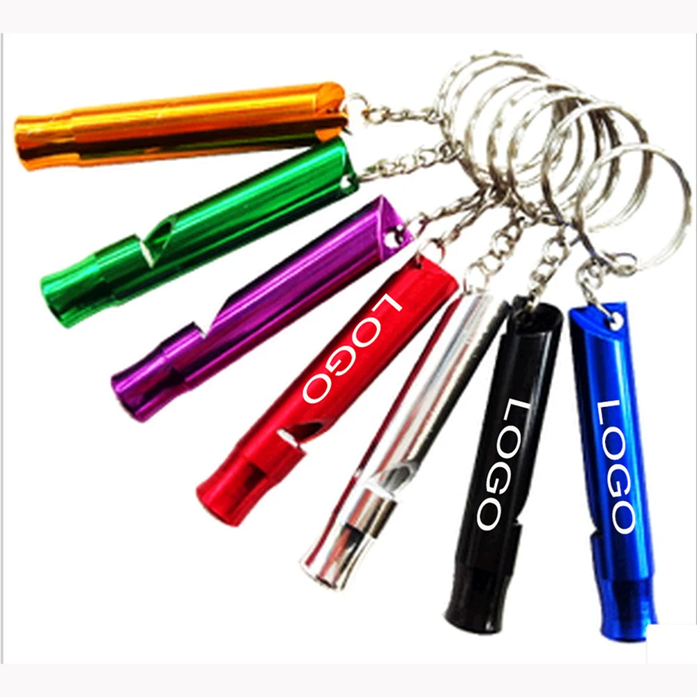 Survival Aluminum Whistle with Key Chain 1