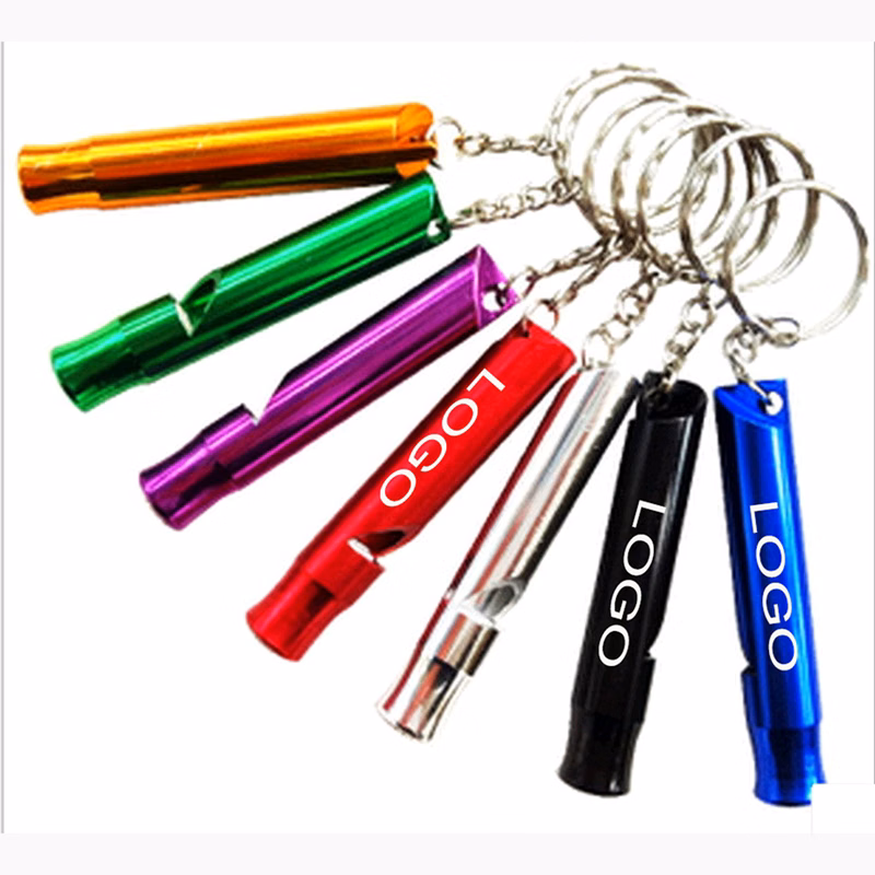 Survival Aluminum Whistle with Key Chain