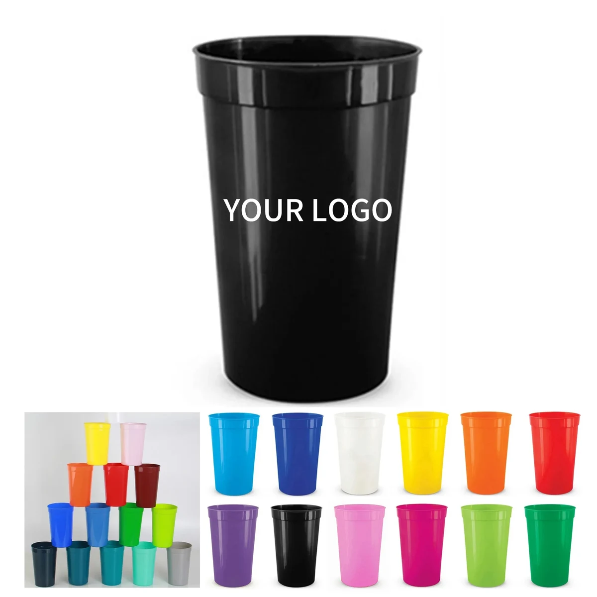 16oz Plastic Stadium Cup Practical for Events or Travel 1