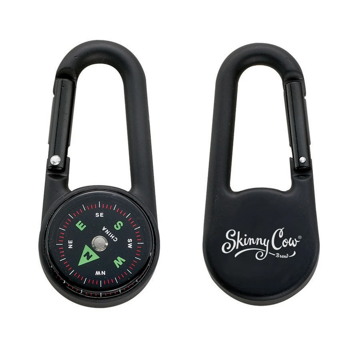 Cedar Creek® Colored Carabiner Compass - Black 1