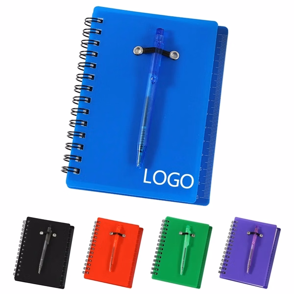 Custom Compact Spiral Notebook & Pen Set — Pocket-Size Portable Journal
