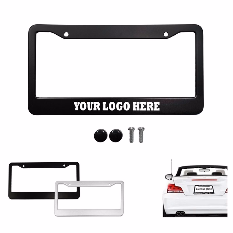 Aluminum Alloy Two Holes License Plate Frame