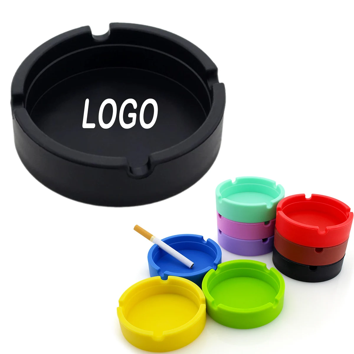 Customizable Color Silicone Ashtray 1