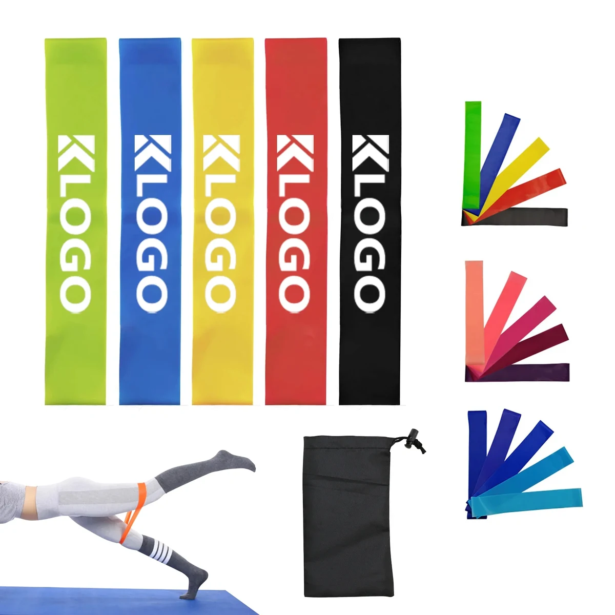 5 Resistance Loop Exercise Band Set with Carry Bag 1