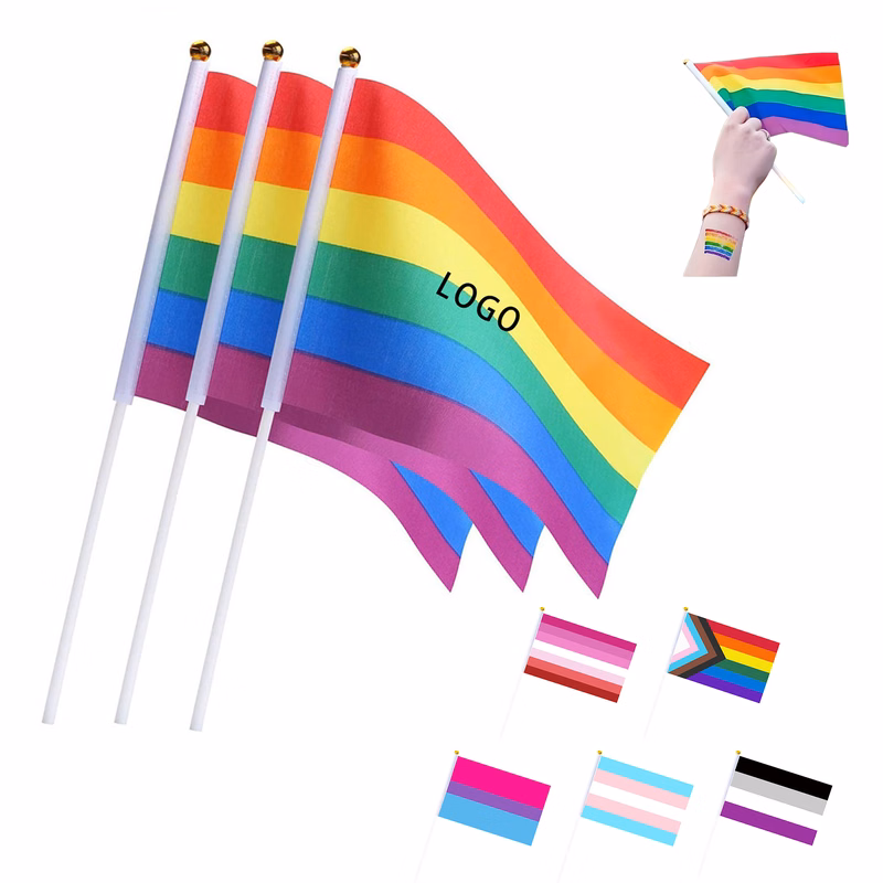 Rainbow Pride Stick Flag