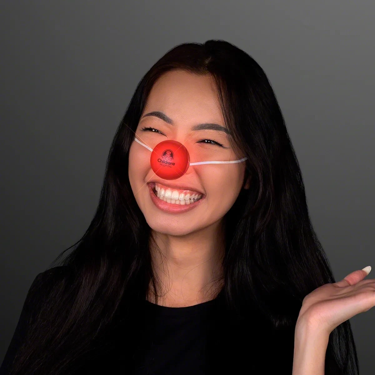 Light Up Red Clown Nose with Blinking LEDs 1