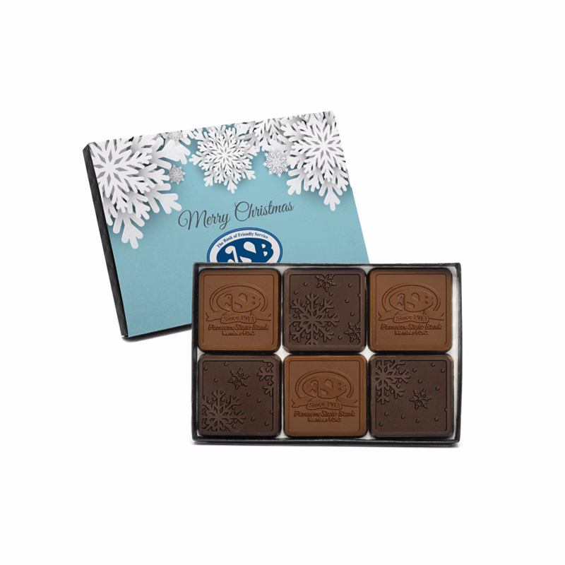 6-Piece Chocolate Ensemble Gift Set with Classic Custom Packaging