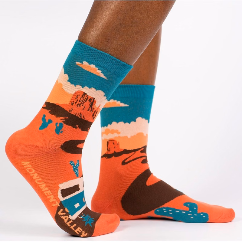 Youth below the calf sublimated full color crew socks, 200 needle