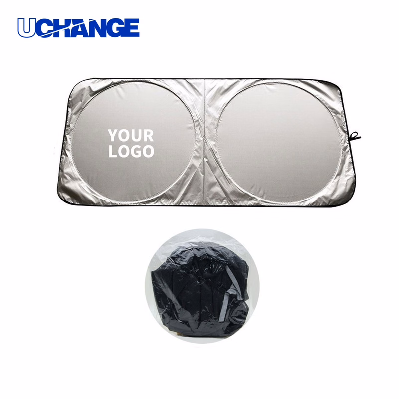 Foldable Car Windshield Sunshade with Storage Bag 59.1" x 27.6" for Vehicle Use