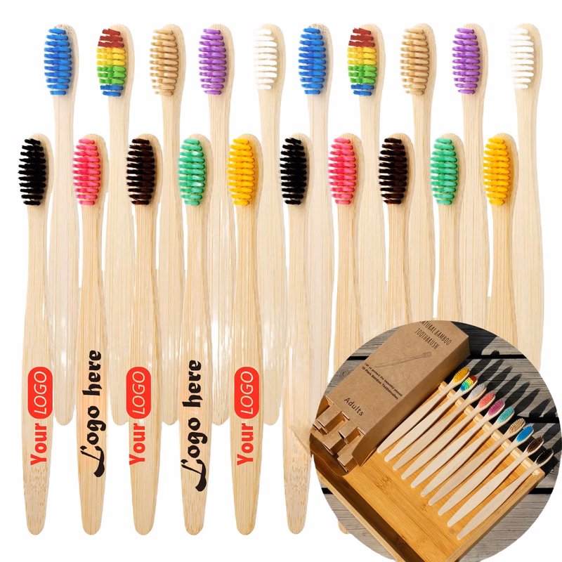 Biodegradable Ecofriendly Bamboo Toothbrush With Case MOQ20