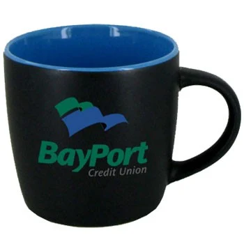 12 oz. Black Out/Light Blue In Effect Mug 1