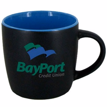 12 oz. Black Out/Light Blue In Effect Mug