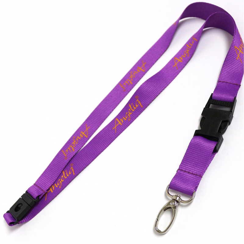 Polyester Lanyard Lavender Screen Printed w 5/8" X 36"