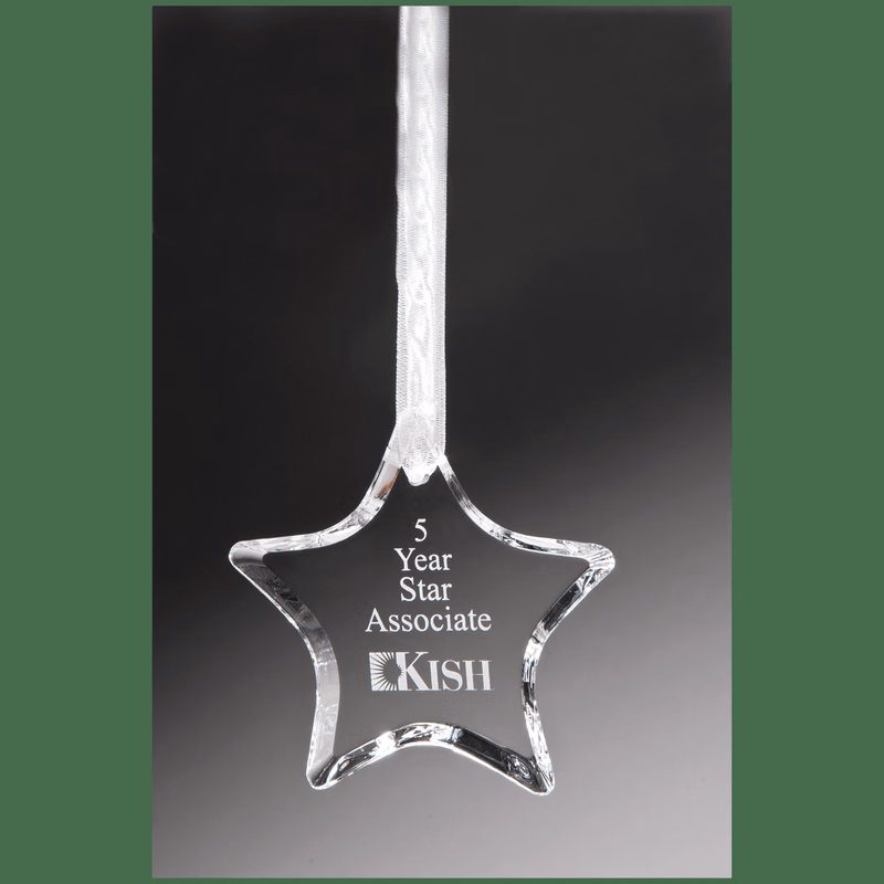 3 1/2" Crystal Star Ornament