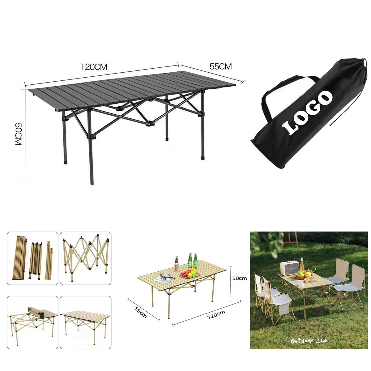 Durable Folding Camp Table 1