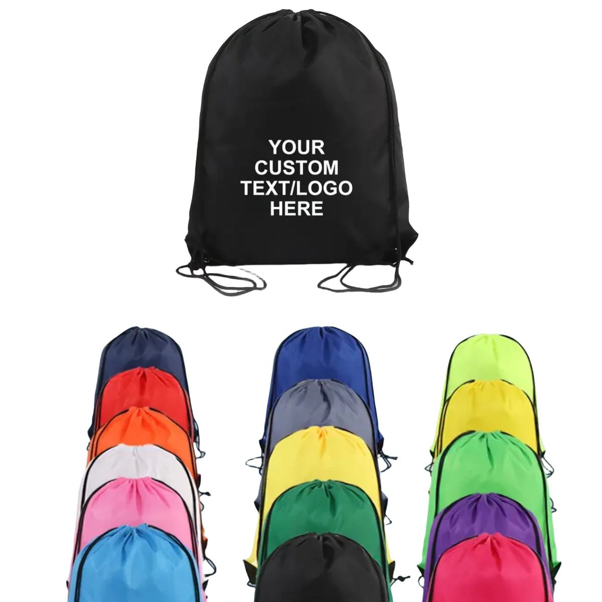 210D Polyester Cinch Drawstring Backpack MOQ10 1