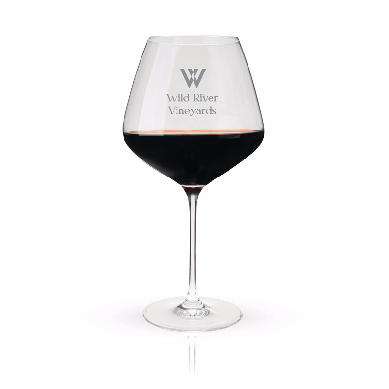 Viski® Reserve Inez Crystal Burgundy Glass, set of 4