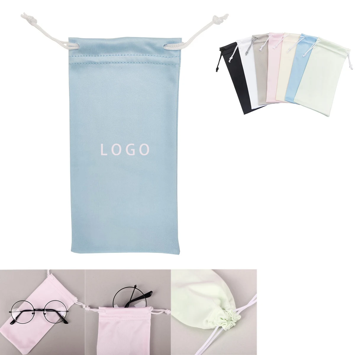 Microfiber Drawstring Pouch Glasses Storage Bag 1