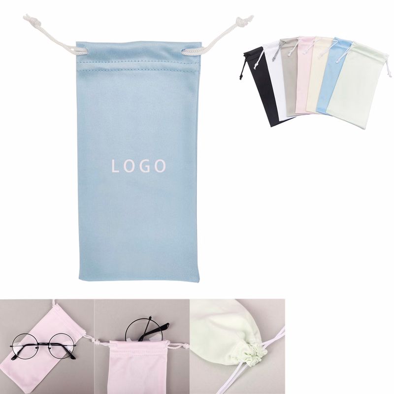 Microfiber Drawstring Pouch Glasses Storage Bag