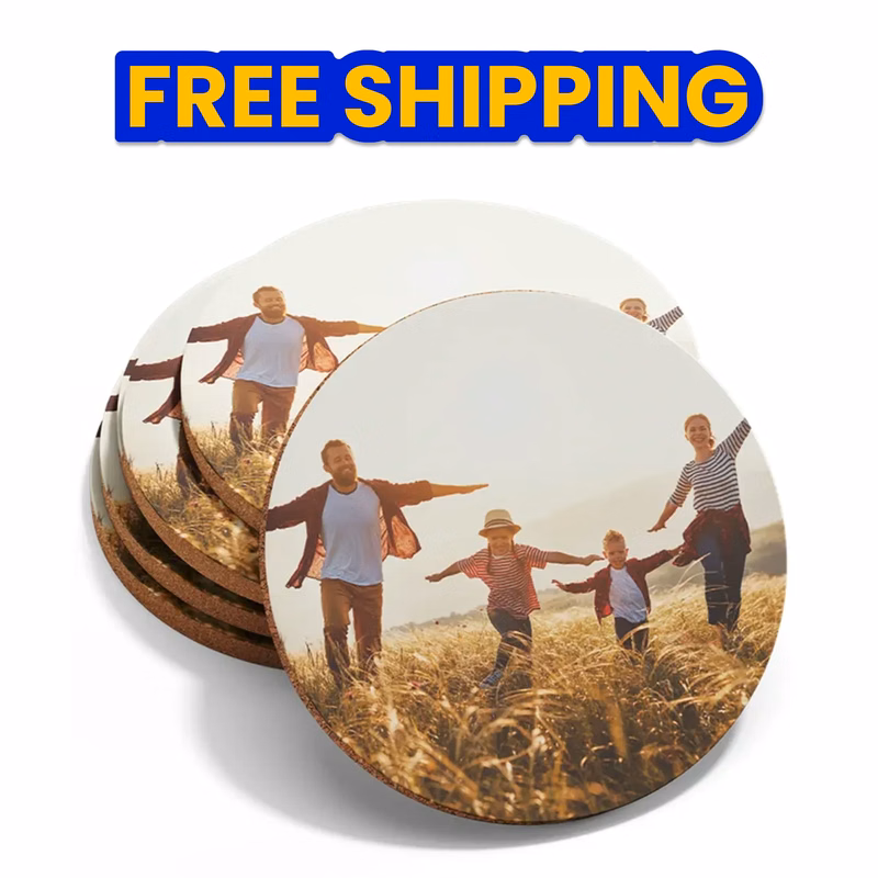 Custom Photo Fiberboard Coasters
