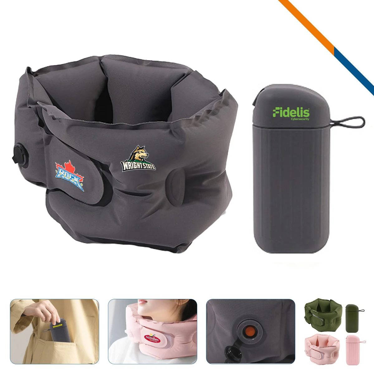RestCush Portable Self Inflatable Neck Pillow 1