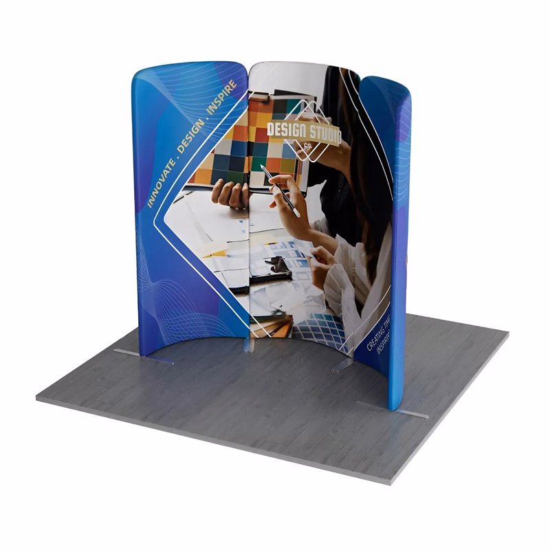 6.5ft Magnetic Modular Fabric Display - Curved Shape