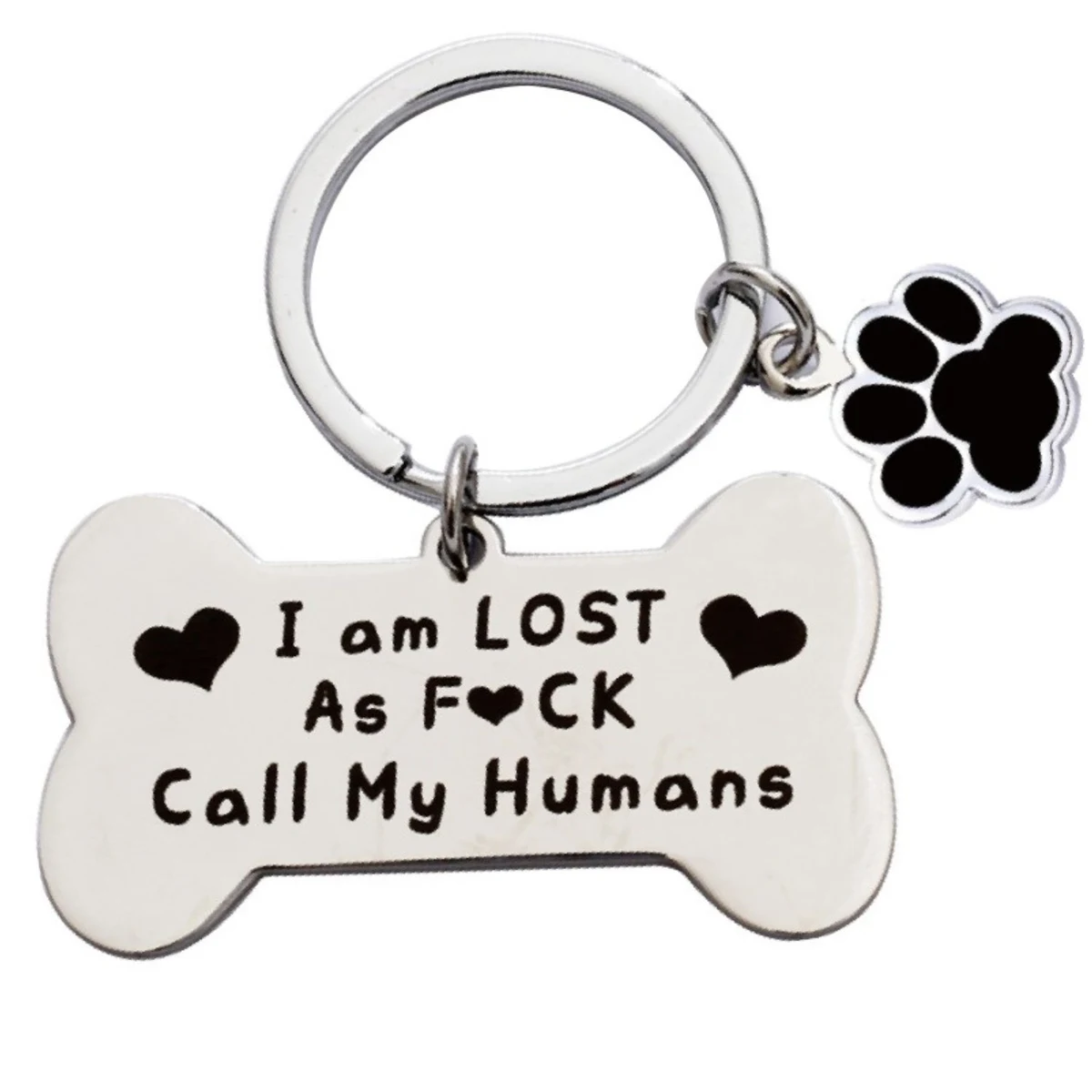 Metal Bone Shaped Keychain 1