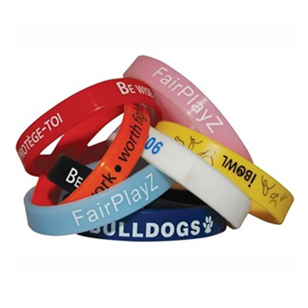 MOQ100PCS Silicone Wristband 1