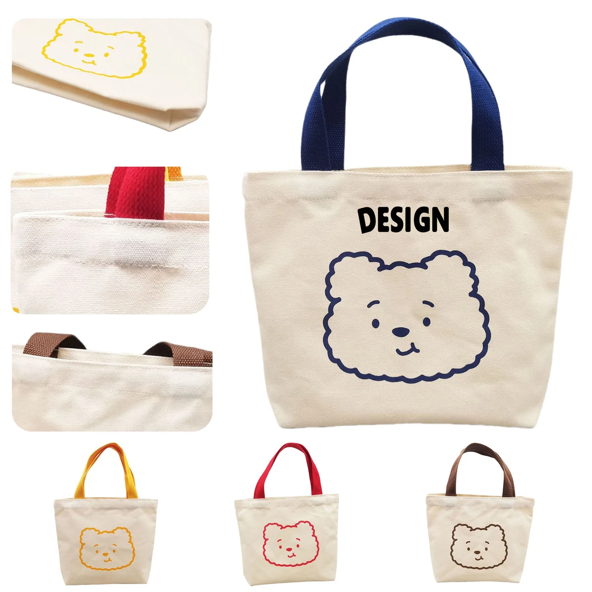 Small Canvas Simple and Portable Lunch Bag 1
