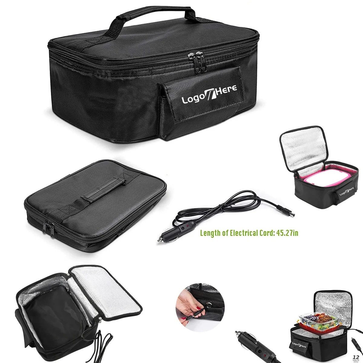 Portable USB Car Food Warmer Heating Lunch Bag 1