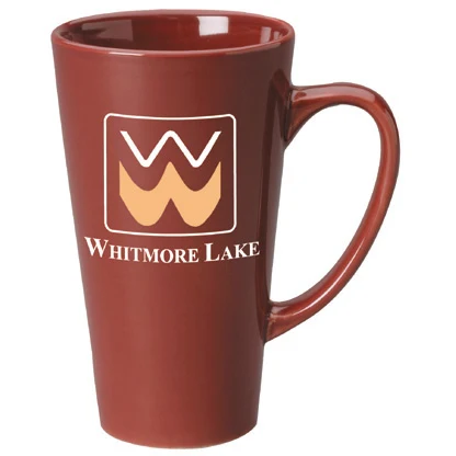 16 oz. Maroon Cafe Latte -Gloss Exterior Mug 1