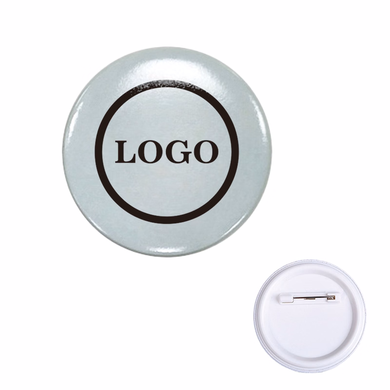 Round Button Badge with Safety Pin Back