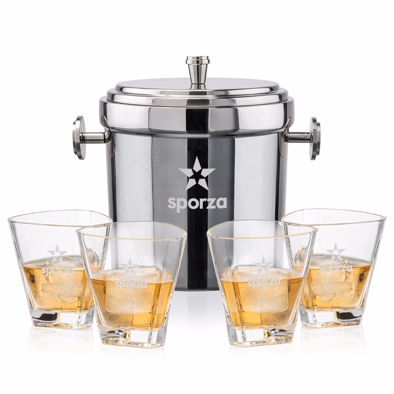 Milano Ice Bucket & Millwood On-the-Rocks Set