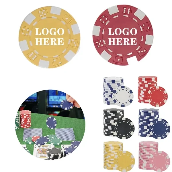 Custom Weighted Poker Chips with Dice Design — Professional Casino-Quality Games 1