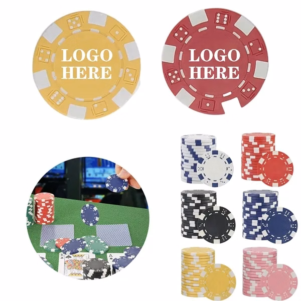 Custom Weighted Poker Chips with Dice Design — Professional Casino-Quality Games
